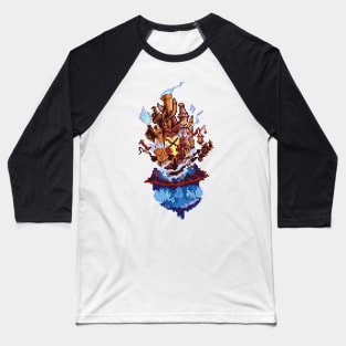 Hollow Bastion Pixel Art Baseball T-Shirt